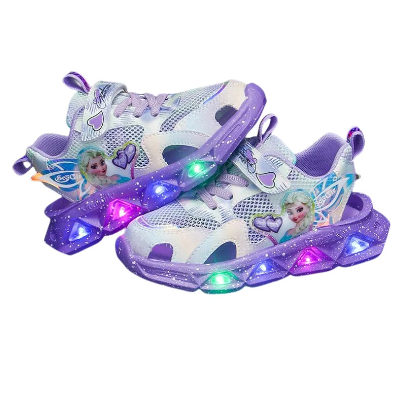 Sandales sport enfants Frozen dessin animé, mesh respirant, antidérapantes