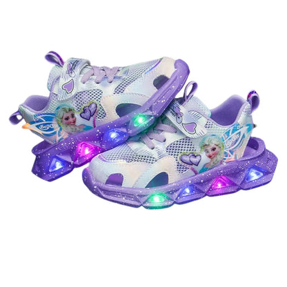 Sandales sport enfants Frozen dessin animé, mesh respirant, antidérapantes