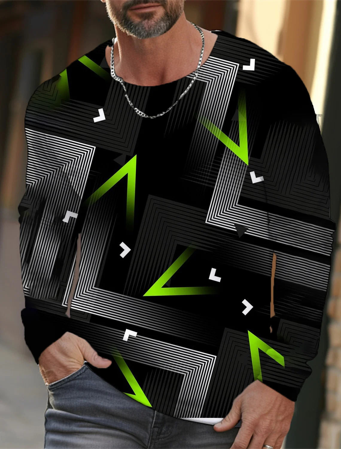 Men's round neck T-shirt, 3D printing, high definition