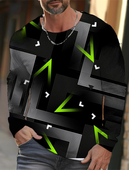 Men's round neck T-shirt, 3D printing, high definition