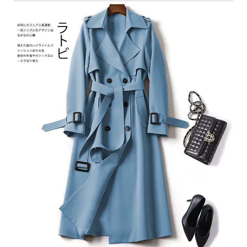 Trench-Coat Femme – Manteau Long Ample Automne/Hiver