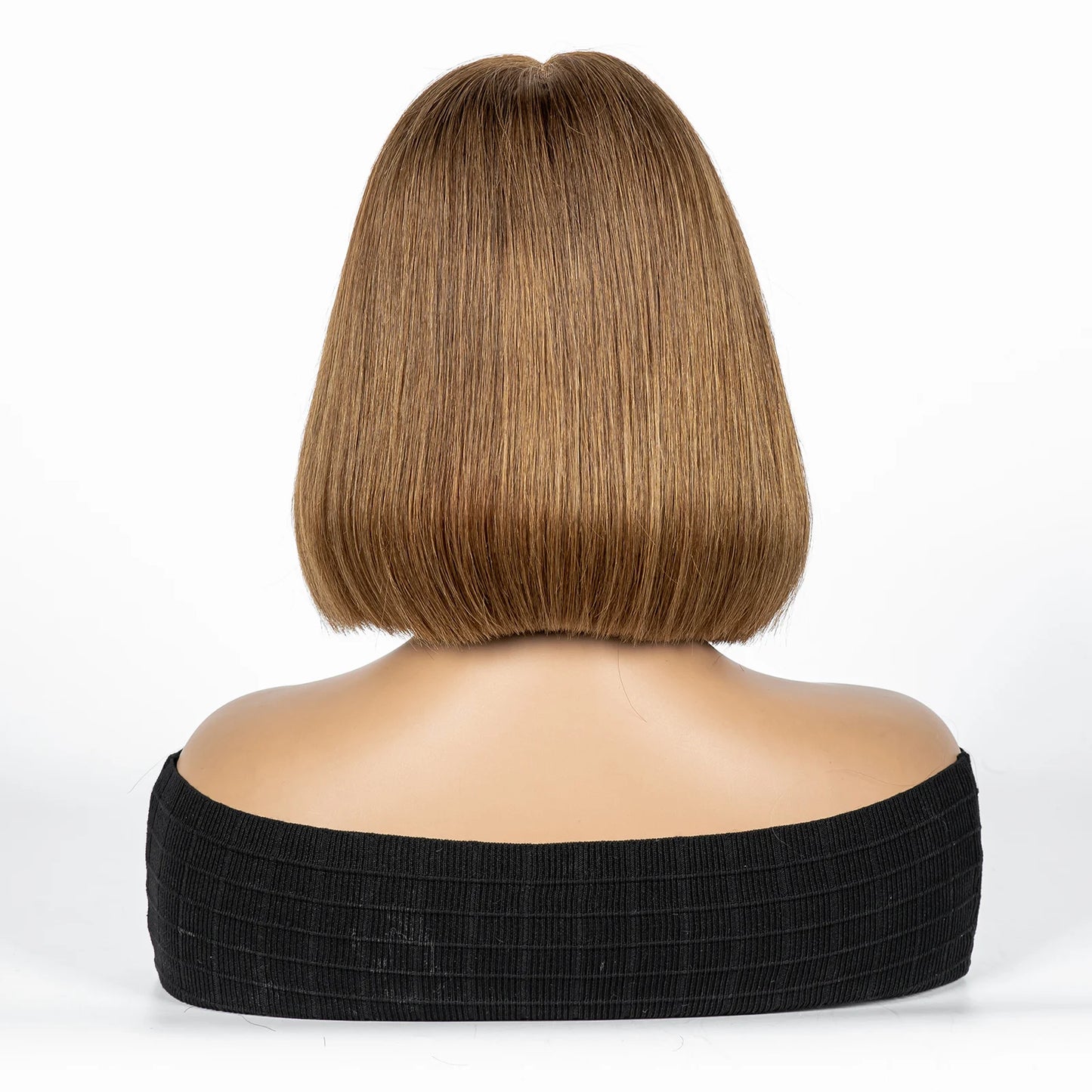 Perruque Bob courte droite colorée – cheveux humains 100%, dentelle 2x6 transparente, densité 250%