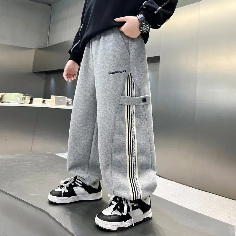 Pantalon décontracté garçon en coton – 110-170 cm