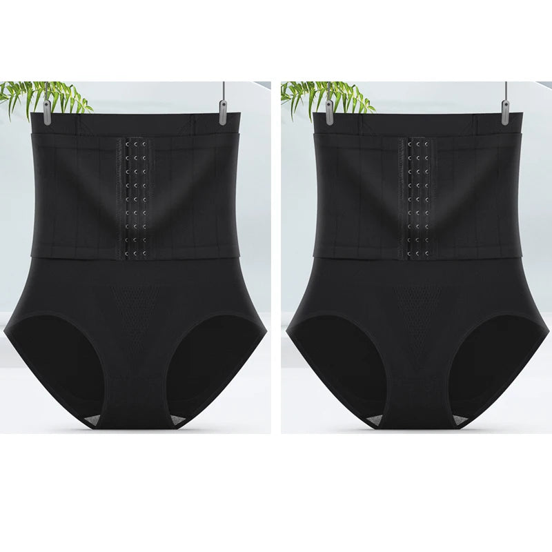 Sous-vêtements amincissants femmes – Slips shaper taille haute  2 piècesavec boucle réglable