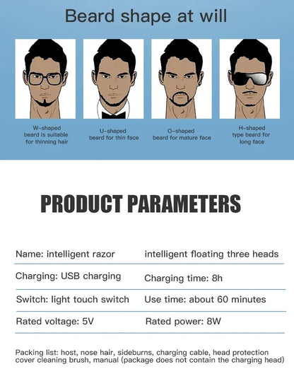 Rasoir électrique Xiaomi 5320s 4D, tondeuse rechargeable USB, coupe humide/sec Xiaomi .