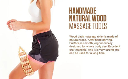 Rouleau de Massage Bois – Soulagement Musculaire, Sculpture du Corps .