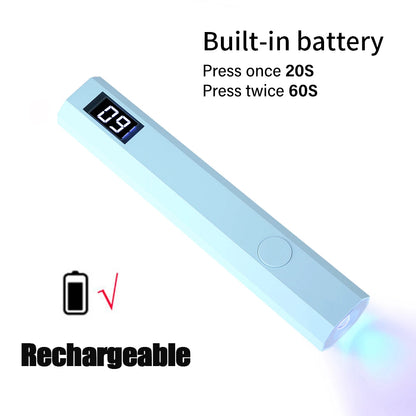 Lampe UV LED Ongles YIKOOLIN – Mini Sèche-Ongles USB Portatif Voyage & Maison