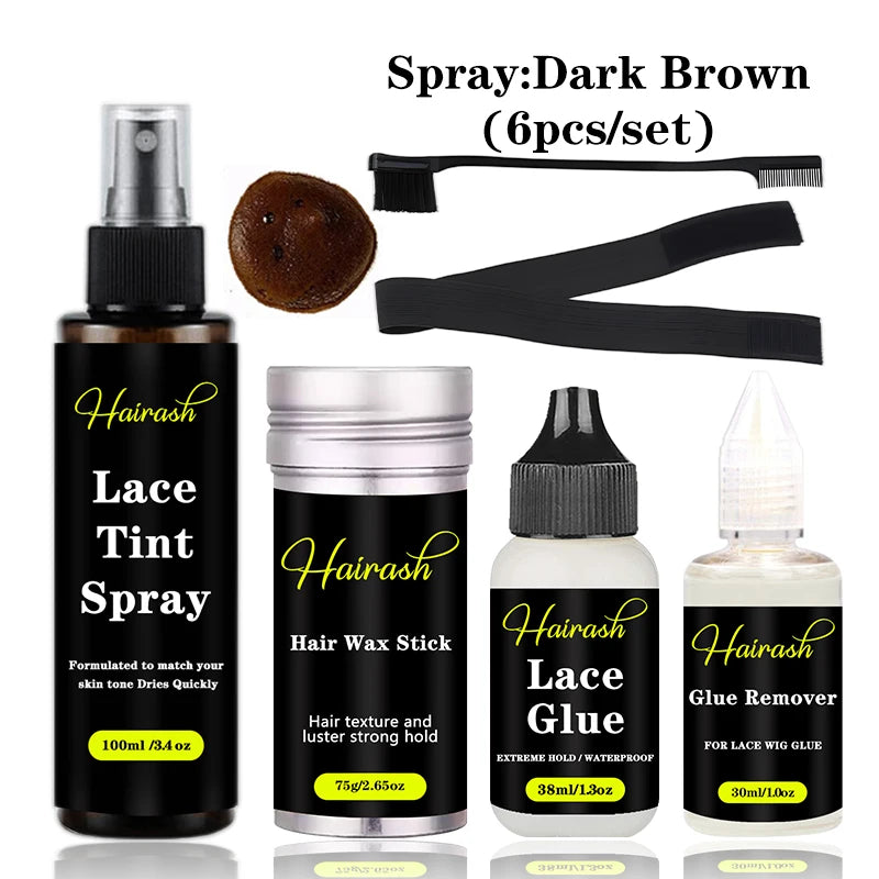 Kit complet perruque dentelle colle spray cire dissolvant fusion