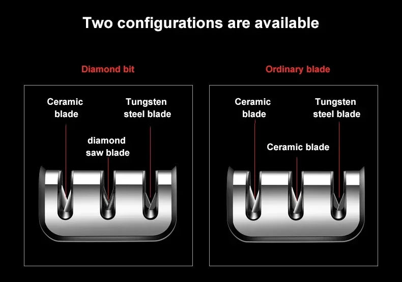 Affûteur manuel professionnel 3 étapes – carbure de tungstène & diamant, style japonais, couteaux/ciseaux de cuisine