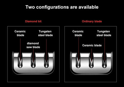 Affûteur manuel professionnel 3 étapes – carbure de tungstène & diamant, style japonais, couteaux/ciseaux de cuisine
