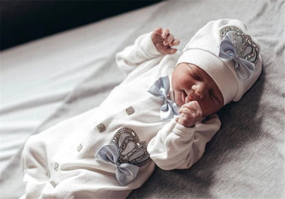 Barboteuse Bébé Jetable avec Nom, Ailes d'Ange, Sortie de Maternité .