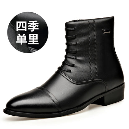 Bottes Chelsea homme cuir hiver - velours thermique, doublure coton