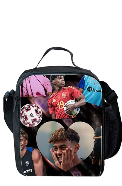 Sac à dos football Lamine Yamal, enfant, 1/3 pièces : sac d’école, sac déjeuner, trousse .
