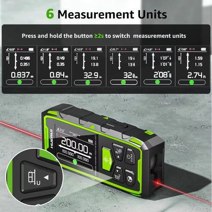 Double télémètre laser 120/200m – numérique, faisceau rouge, angle, écran LCD