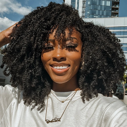 Perruque afro crépue 4B/4C – Cheveux humains bouclés, coupe courte Pixie, brésilien