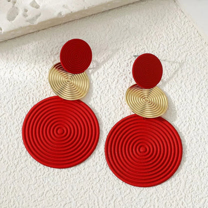 Boucles d’Oreilles Femme – Style Trio Circle, Élégantes & Tendance pour Tenues de Fête