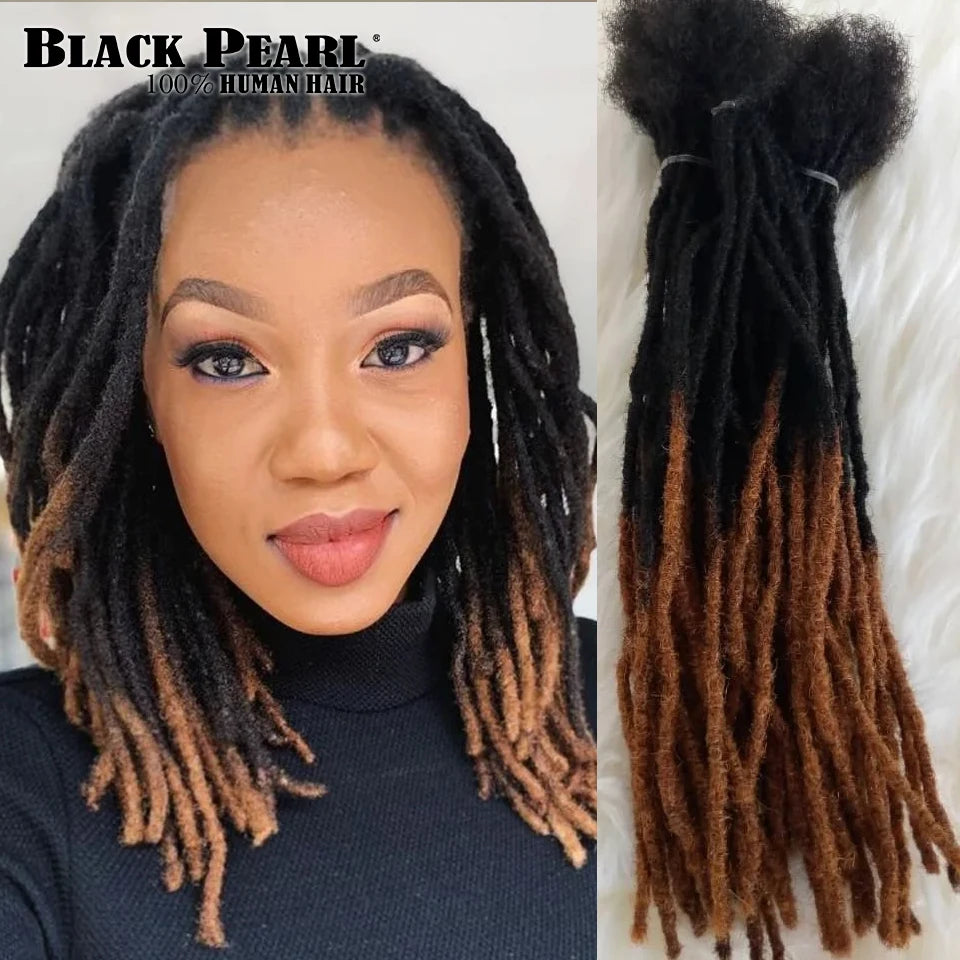 Extensions dreadlocks cheveux humains – Loc crépus droit, 100% cheveux humains, dreadlocks naturelles