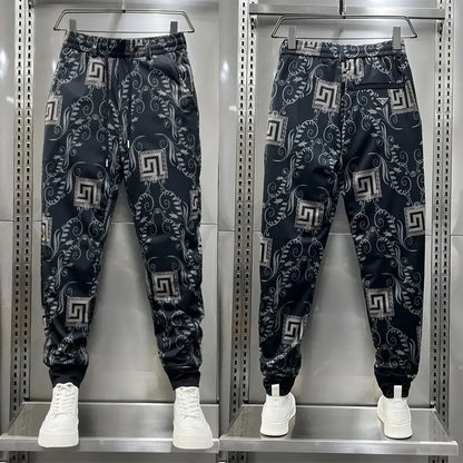 Pantalon Haren taille haute à lacets, poches imprimées, décontracté et respirant, style simple et tendance, nouvelle collection printemps-automne