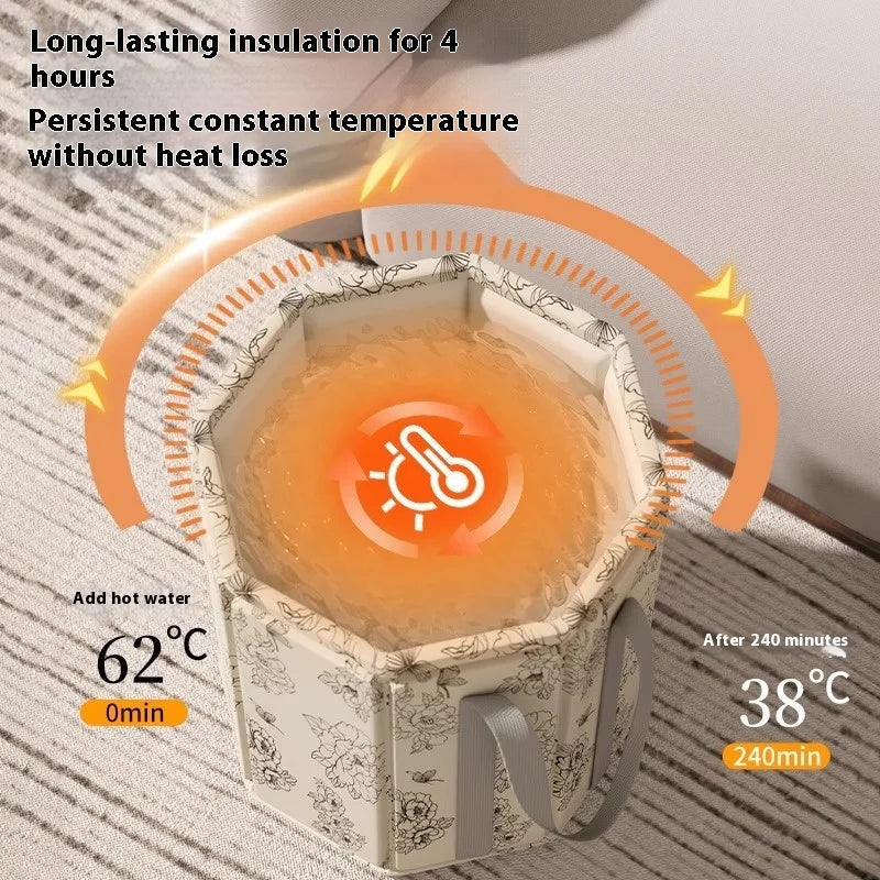 Baignoire de Trempage pour Pieds – Portable et Pliable, Au-dessus du Genou, Bien-être à Domicile, Facile à Déplacer, Sac de Trempage Simple et Chaud pour l'Hiver