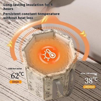 Baignoire de Trempage pour Pieds – Portable et Pliable, Au-dessus du Genou, Bien-être à Domicile, Facile à Déplacer, Sac de Trempage Simple et Chaud pour l'Hiver