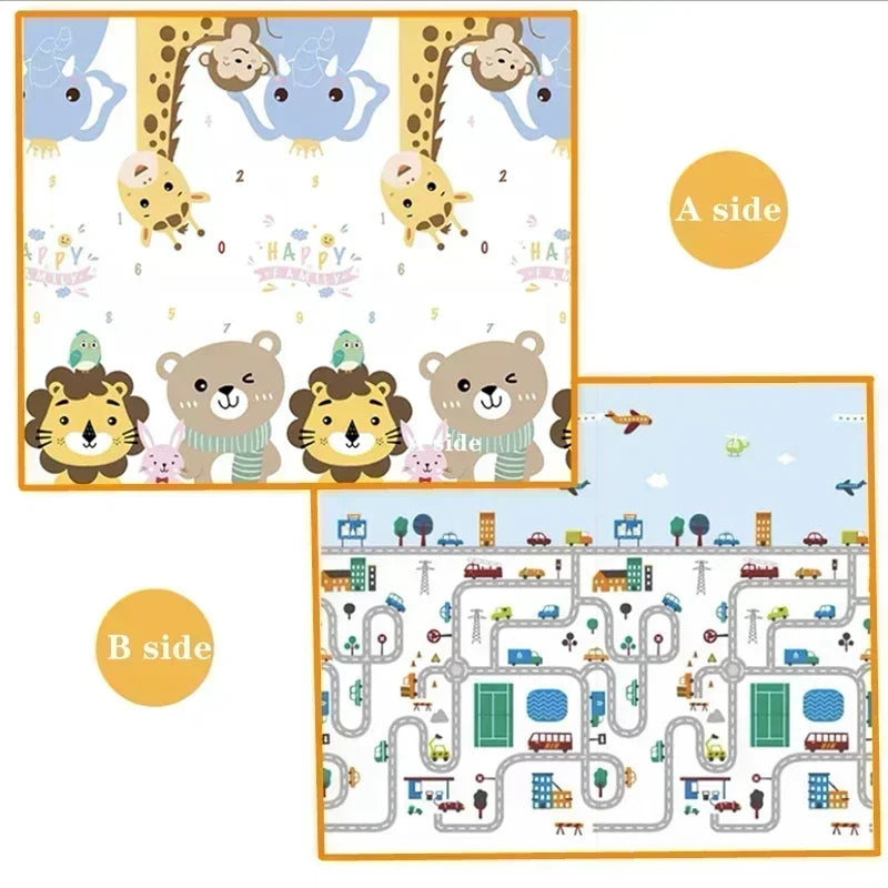 Tapis de jeu bébé 5 tailles – 2 épaisseurs au choix – Puzzle sécurisé – Tapis crèche et escalade – Aire de jeu enfants activités ludiques