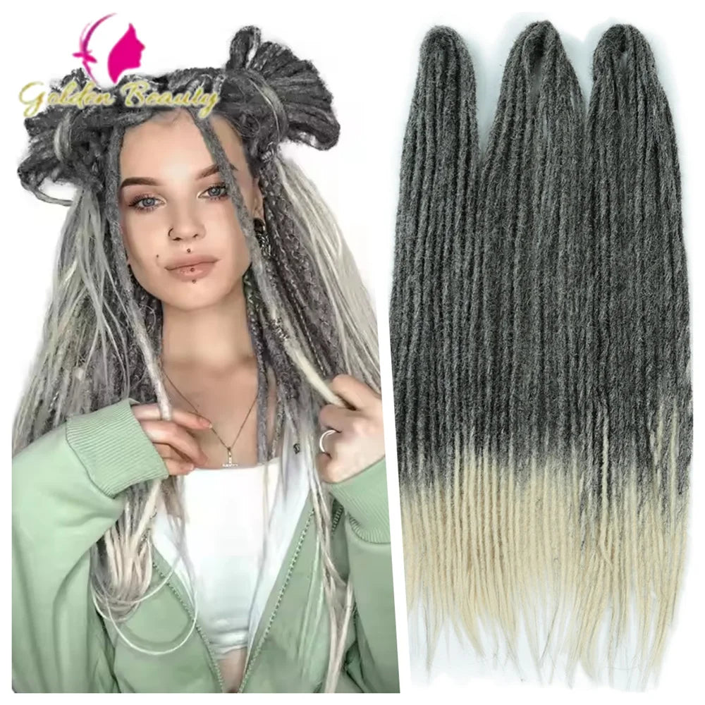 Extensions Dreadlocks Synthétiques 24” Double Extrémité, 10 Brins .