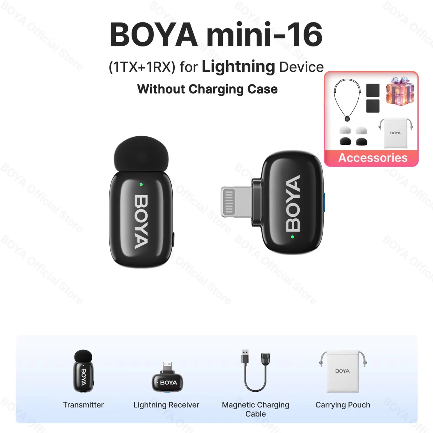 Micro Sans Fil BOYA Lavalier Mini, Enregistrement Audio/Vidéo .