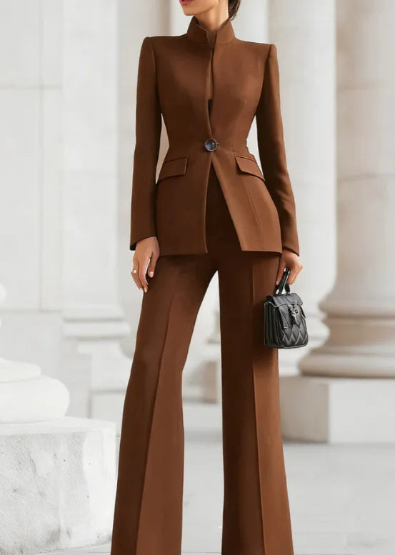 Ensemble Pantalon Femme de Bureau – Costume Professionnel Ajusté Automne