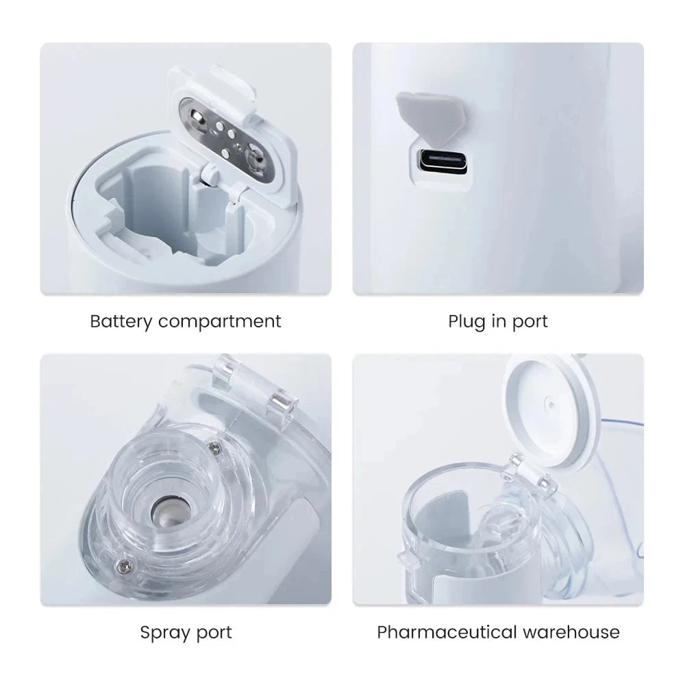 Nébuliseur médical silencieux portable à mailles, mini inhalateur enfant .