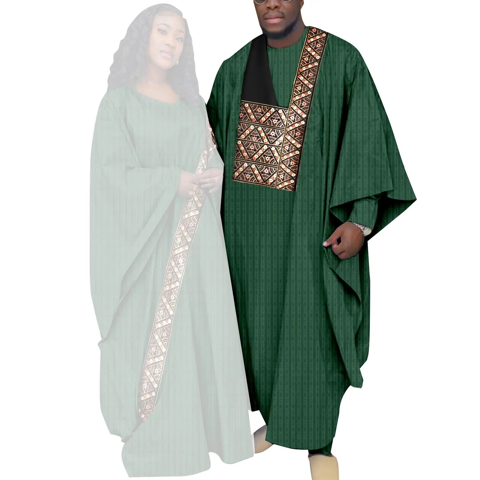 Vêtements couple africain – Tenues mariage ethniques, Abaya femme, Dashiki homme, style traditionnel
