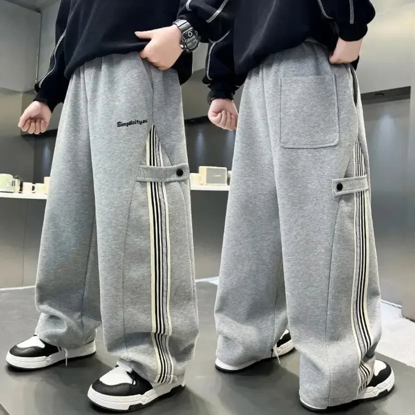 Pantalon décontracté garçon en coton – 110-170 cm