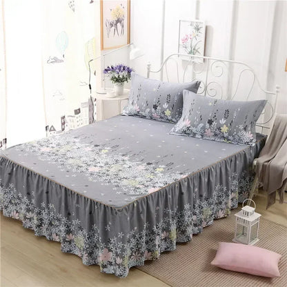 Ensemble de literie 3PCS à fleurs – Draps et housse douce, tailles King/Queen