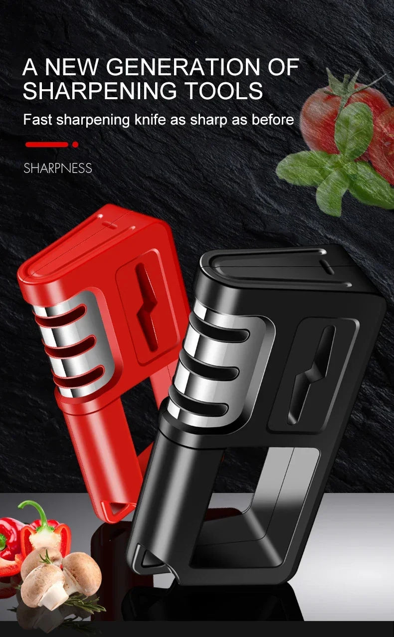 Affûteur manuel professionnel 3 étapes – carbure de tungstène & diamant, style japonais, couteaux/ciseaux de cuisine