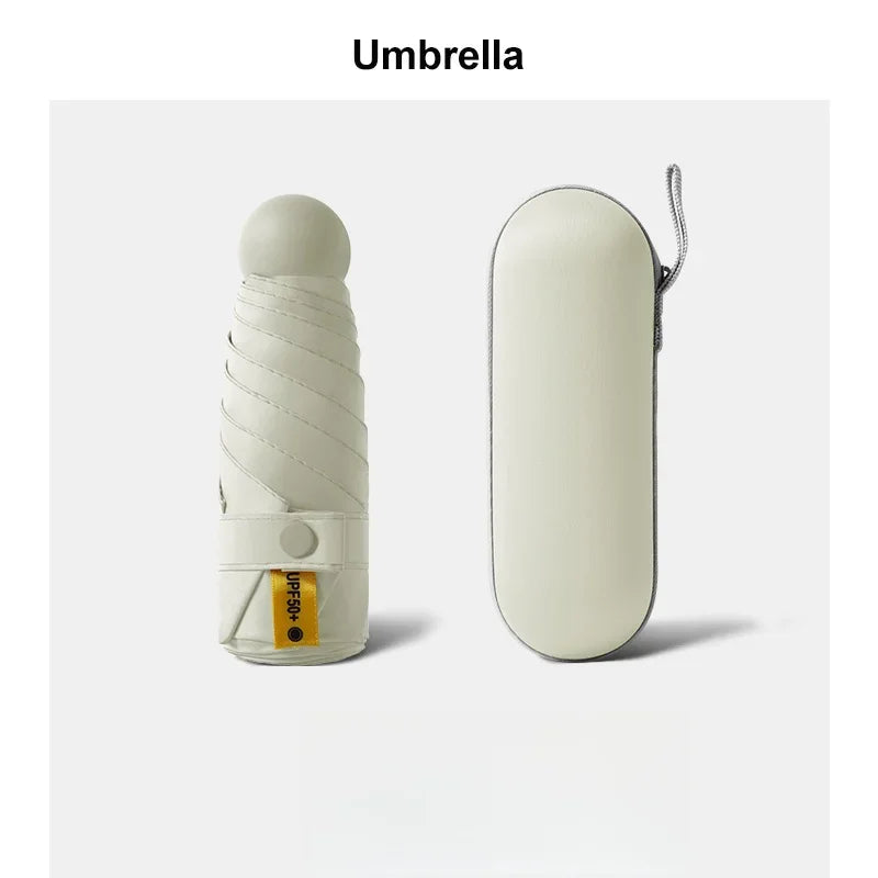 Mini Parasol de Protection Solaire UV Compact – Parapluie de Poche Ultra Léger, Idéal pour Jours Ensoleillés, Cadeau Capsule de Voyage