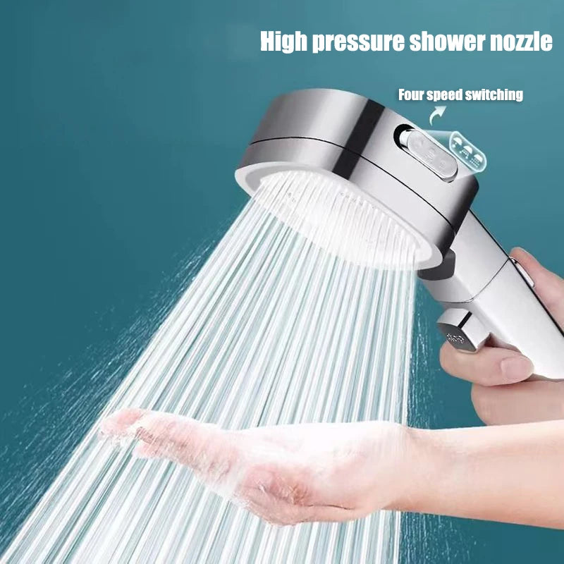 Pommeau de douche haute pression 3 modes – Économie d'eau, arrêt 1 touche, démontable et facile à installer