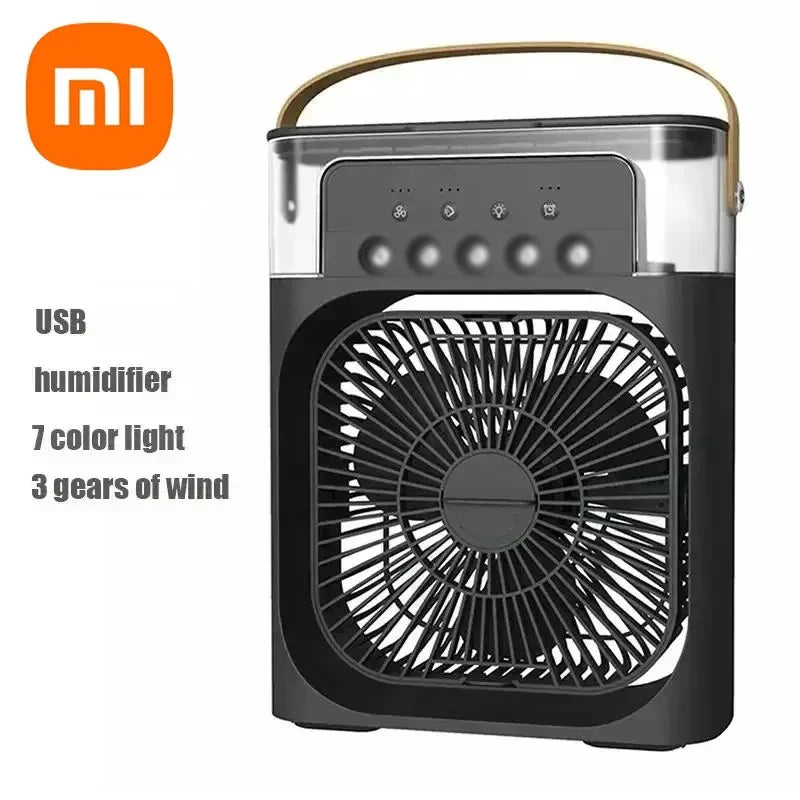 Xiaomi Ventilateur 3-en-1 Portable avec Veilleuse LED, Refroidisseur d'Air réglable pour Maison et Bureau .