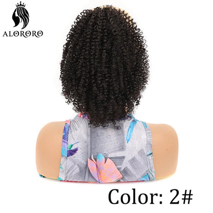 Queue de cheval bouffante afro bouclée synthétique à clip .