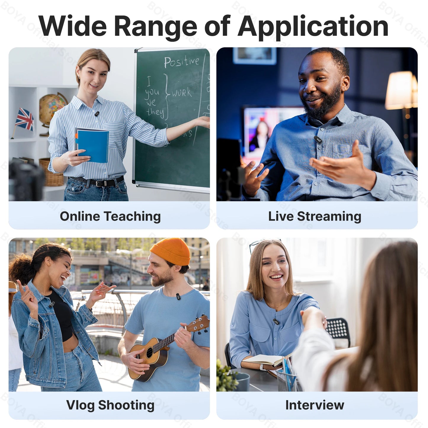 Micro Sans Fil BOYA Lavalier Mini, Enregistrement Audio/Vidéo .