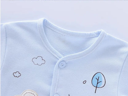 Ensemble printemps bébé 7 pièces : t-shirt, pantalon, chapeau, dessin animé unisexe .