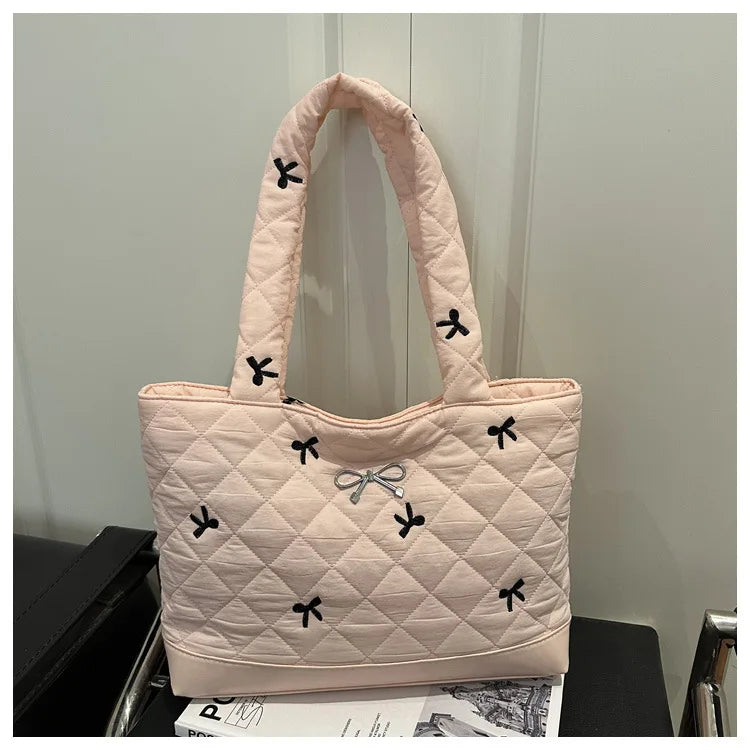 Sac à bandoulière femme – Matelassé, simple, polyvalent, nouvelle mode, grande capacité, texture douce