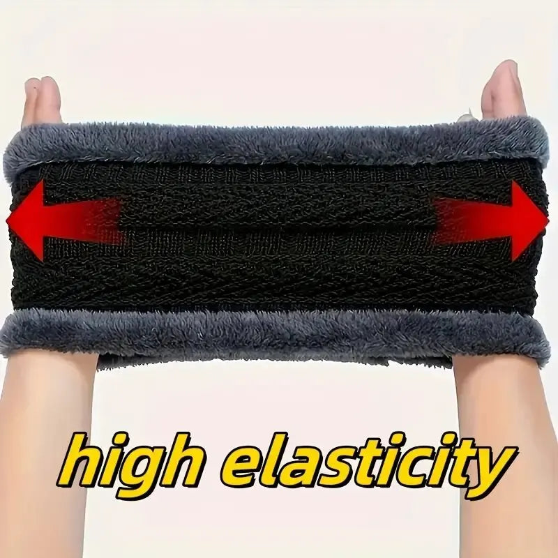 Ensemble Epaissi Doublure Épaule Épauler  pour Hommes et Femmes – Kit Deux Pièces avec Chapeau Chaud et Echarpe confortable