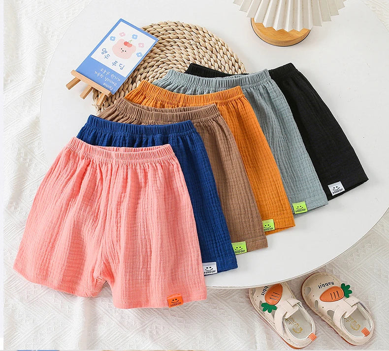 Shorts en coton respirant pour enfants – Pantalons courts été garçons et filles