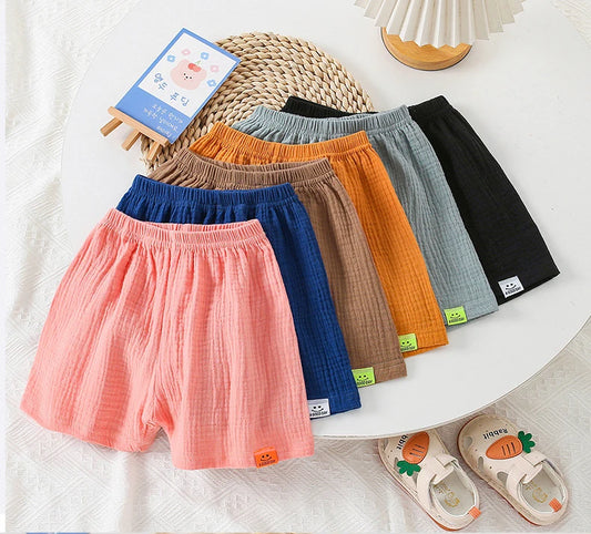 Shorts en coton respirant pour enfants – Pantalons courts été garçons et filles