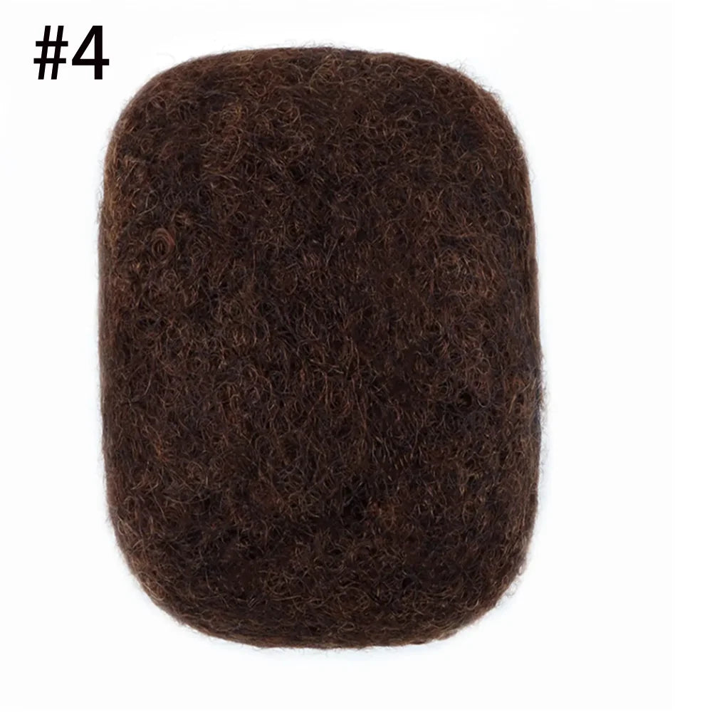 Cheveux humains afro crépus en vrac, brun moyen #4, 30g, 8 pouces, parfaits pour extensions et réparations.