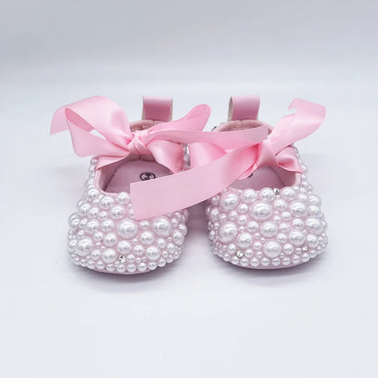 Chaussures Bébé Fille Brillantes, Cœur, Cadeau Naissance/Baptême .