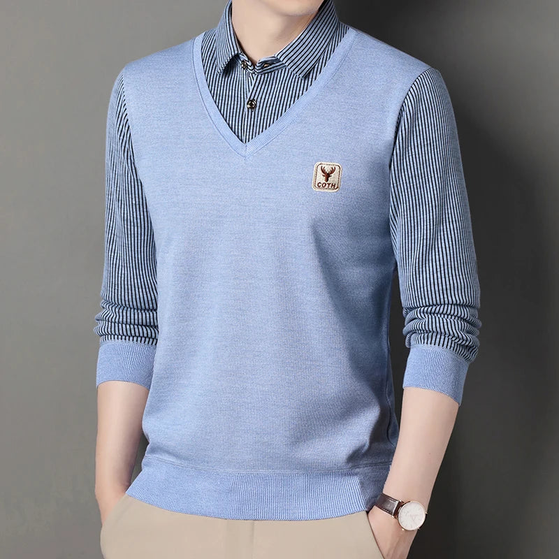 Pull Tricot Polo Homme –Luxe Style Chic