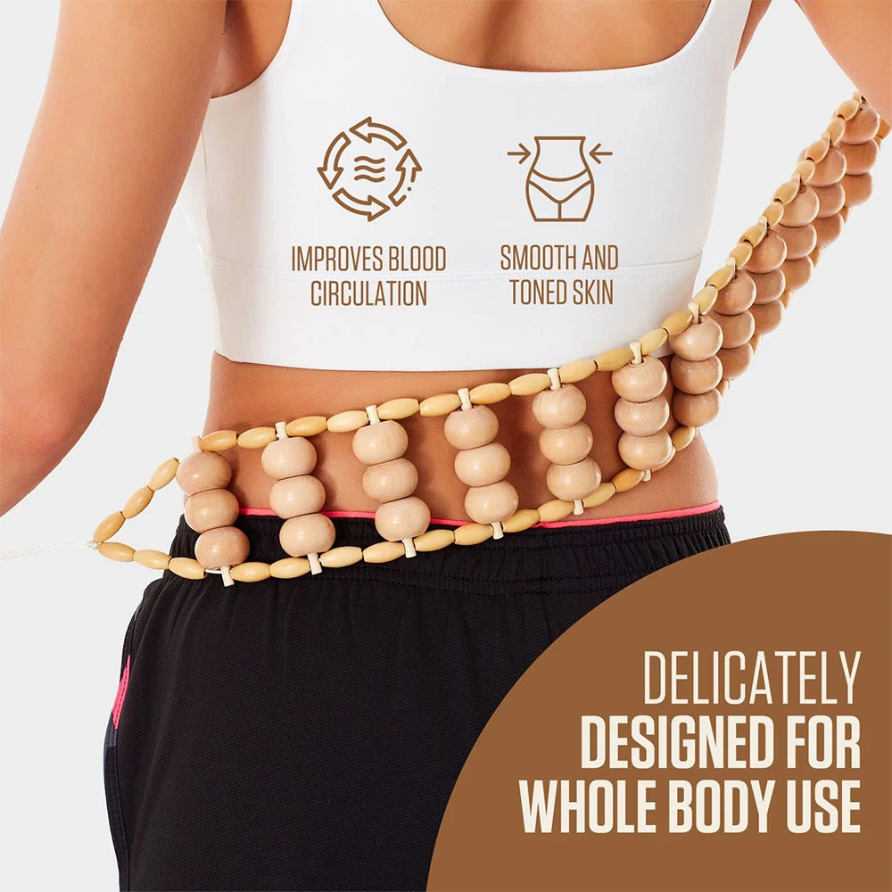 Rouleau de Massage Bois – Soulagement Musculaire, Sculpture du Corps .