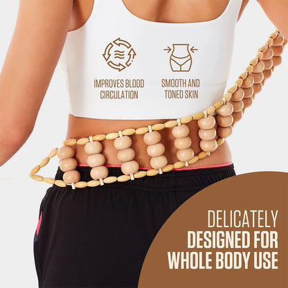 Rouleau de Massage Bois – Soulagement Musculaire, Sculpture du Corps .