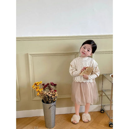 Gilet tricoté fille – sans manches, mode printemps/automne, 1‑7 ans