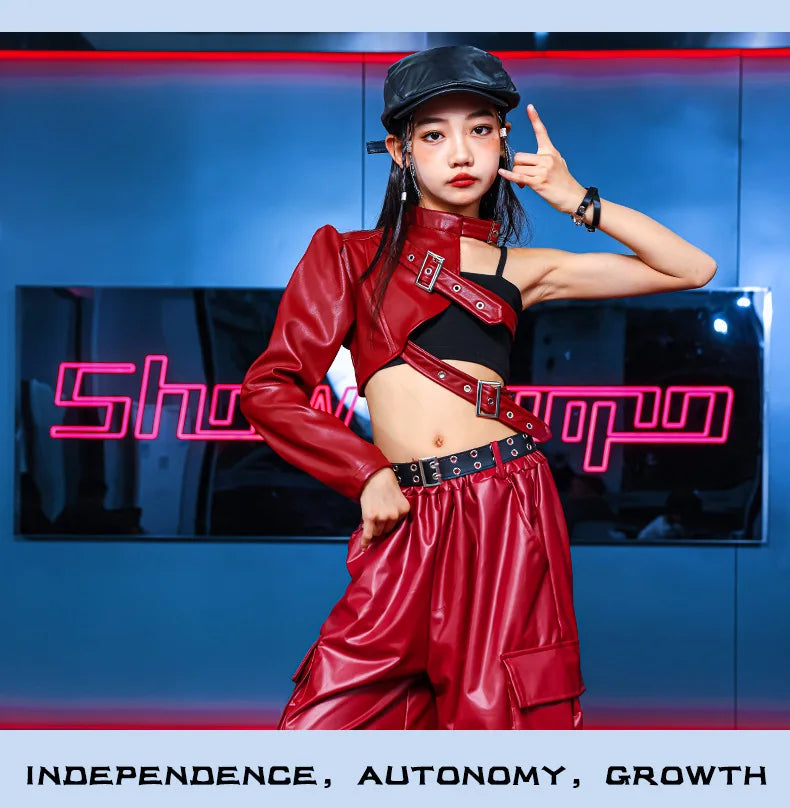 Vêtements Hip Hop Fille, T-shirt Court et Pantalon Cargo .